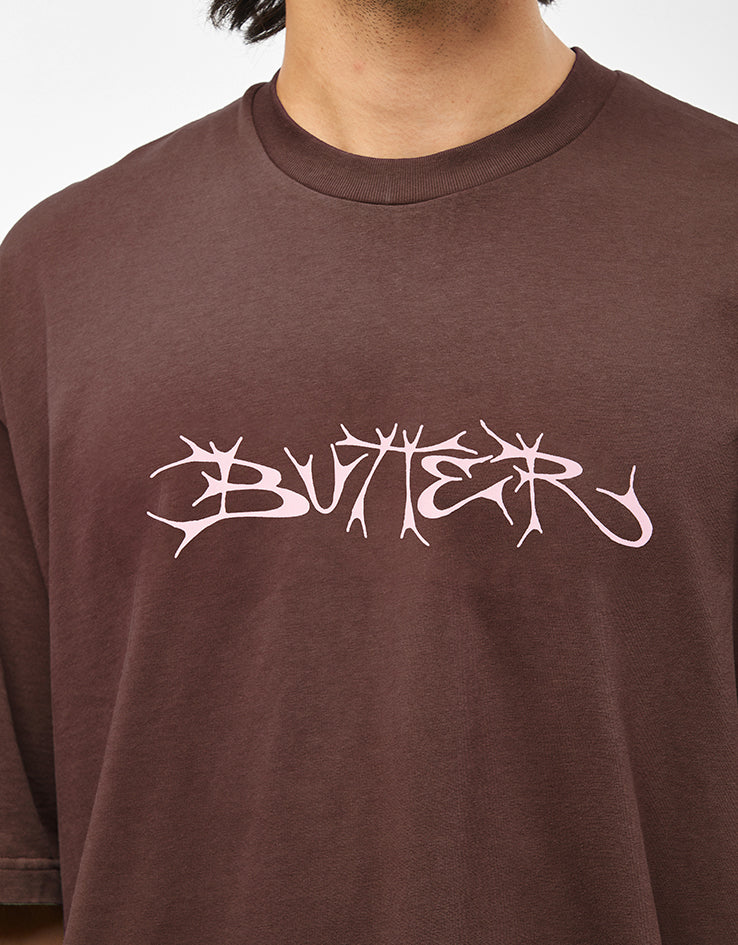 Butter Goods Scrawling T-Shirt - Chestnut - Image 3