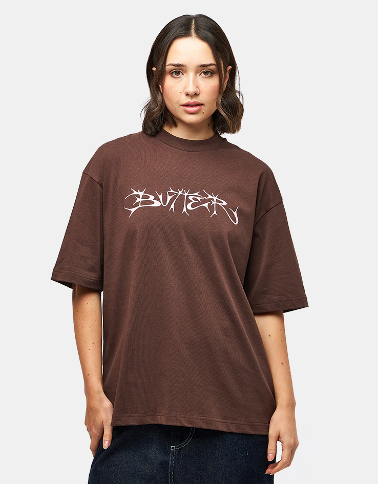 Butter Goods Scrawling T-Shirt - Chestnut - Image 4