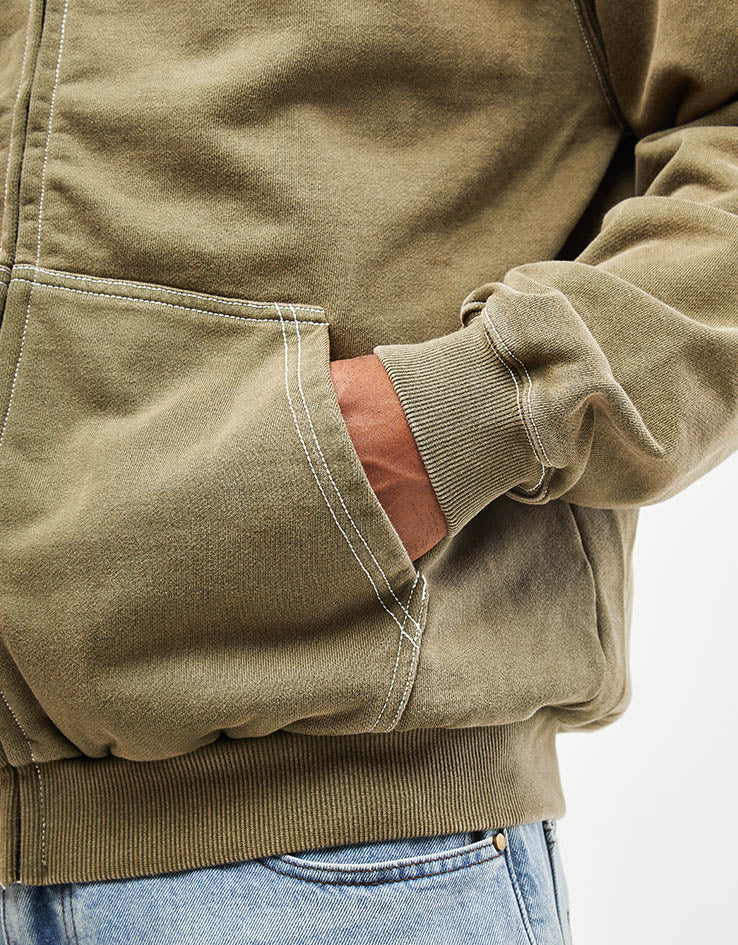 Butter Goods Sketch Zip-Thru Hoodie - Army - Image 5
