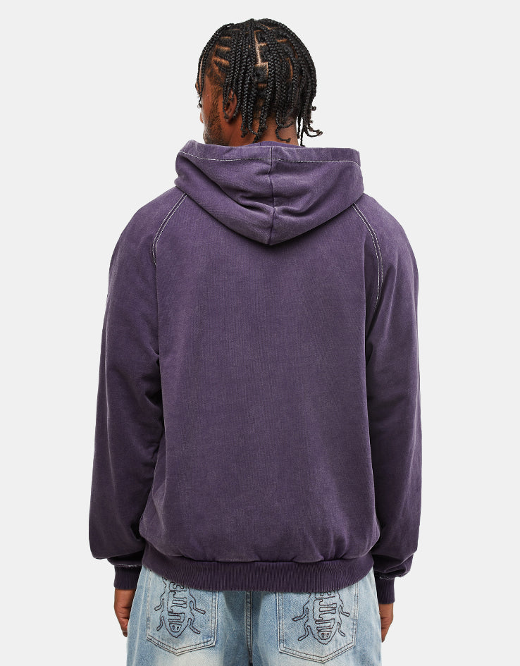 Butter Goods Sketch Zip-Thru Hoodie - Eggplant - Image 3