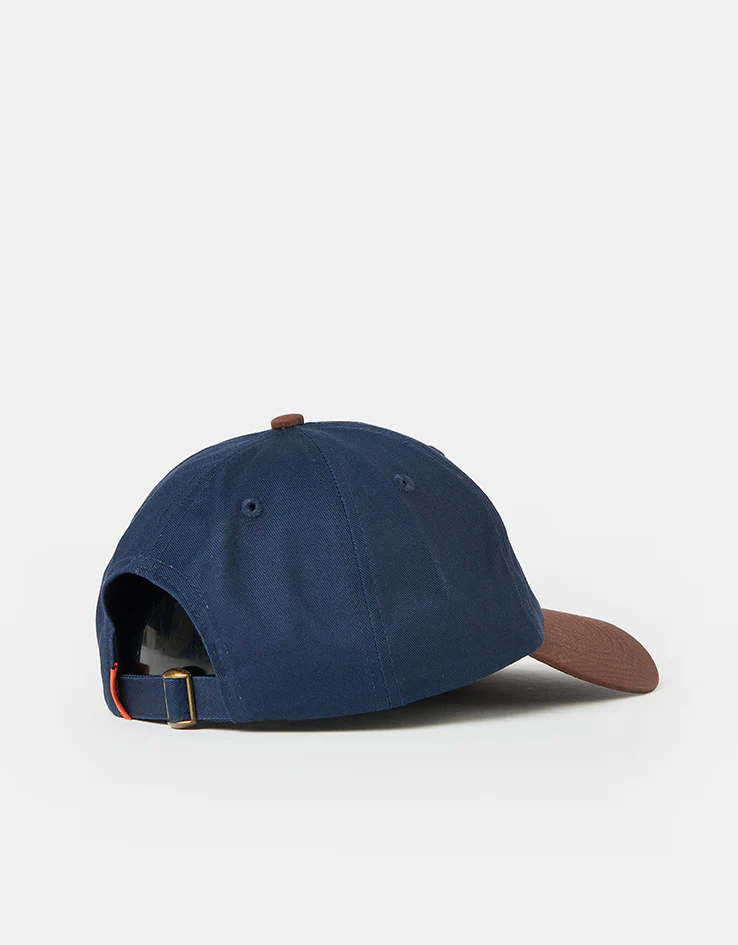 Butter Goods Snail 6 Panel Cap - Navy/Walnut - Image 4