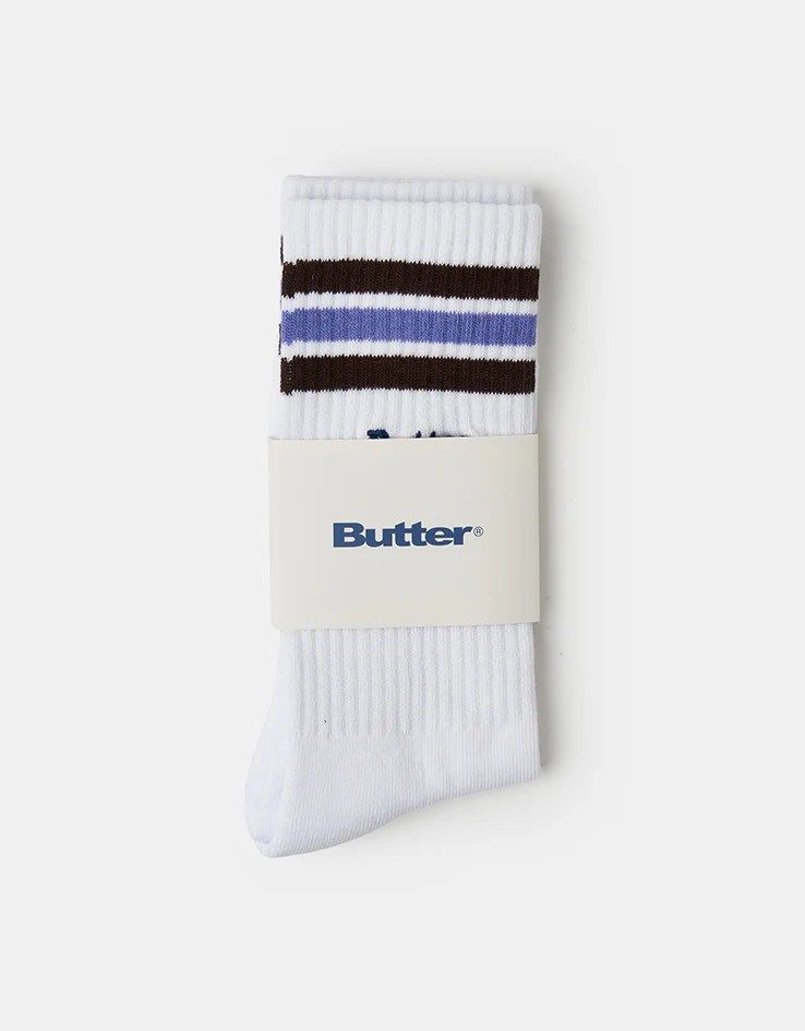 Butter Goods Stripe Socks - White - Image 2