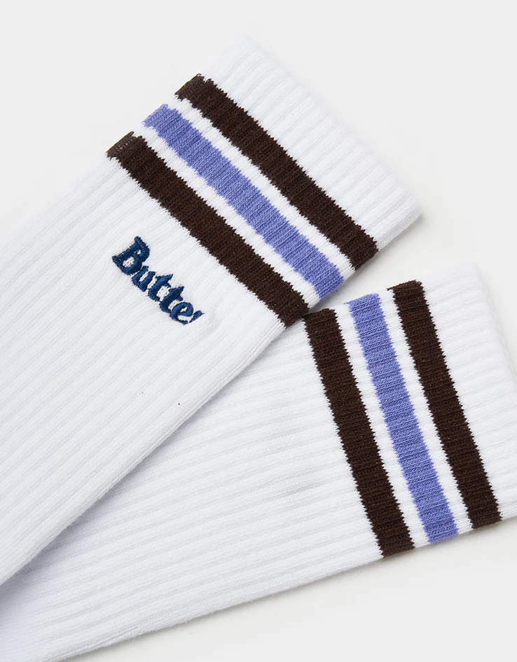 Butter Goods Stripe Socks - White - Image 3