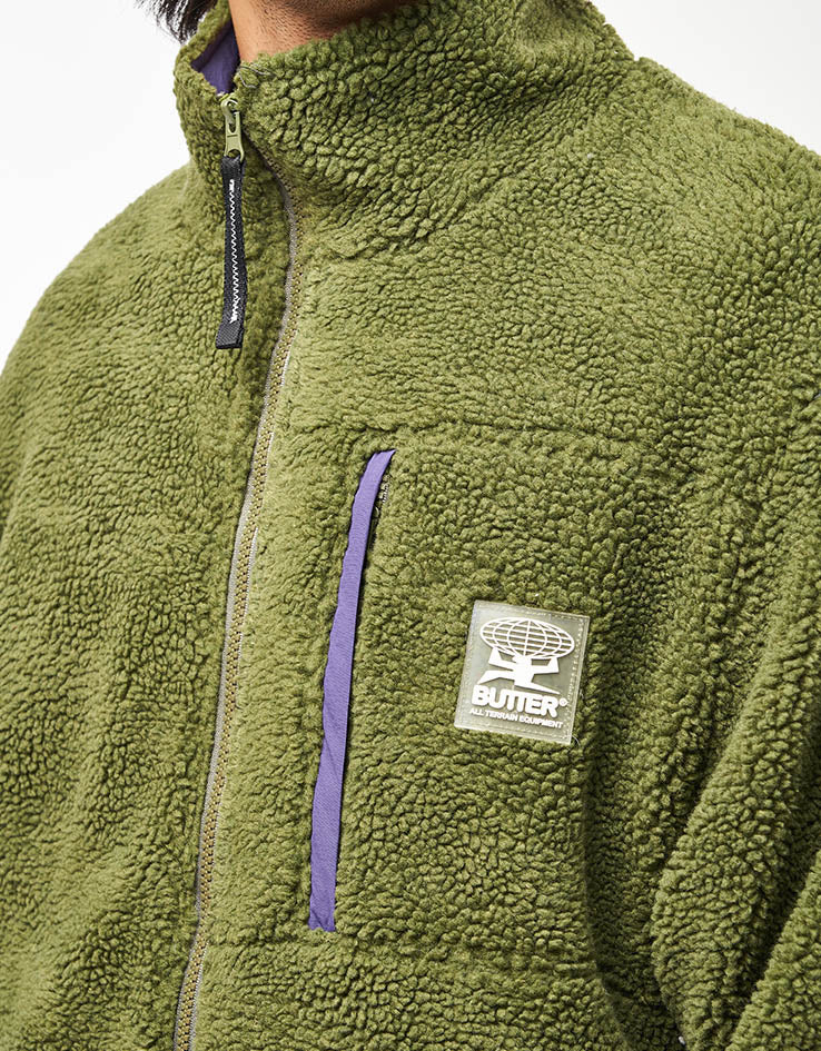 Butter Goods Terrain Highpile Fleece - Moss - Image 4