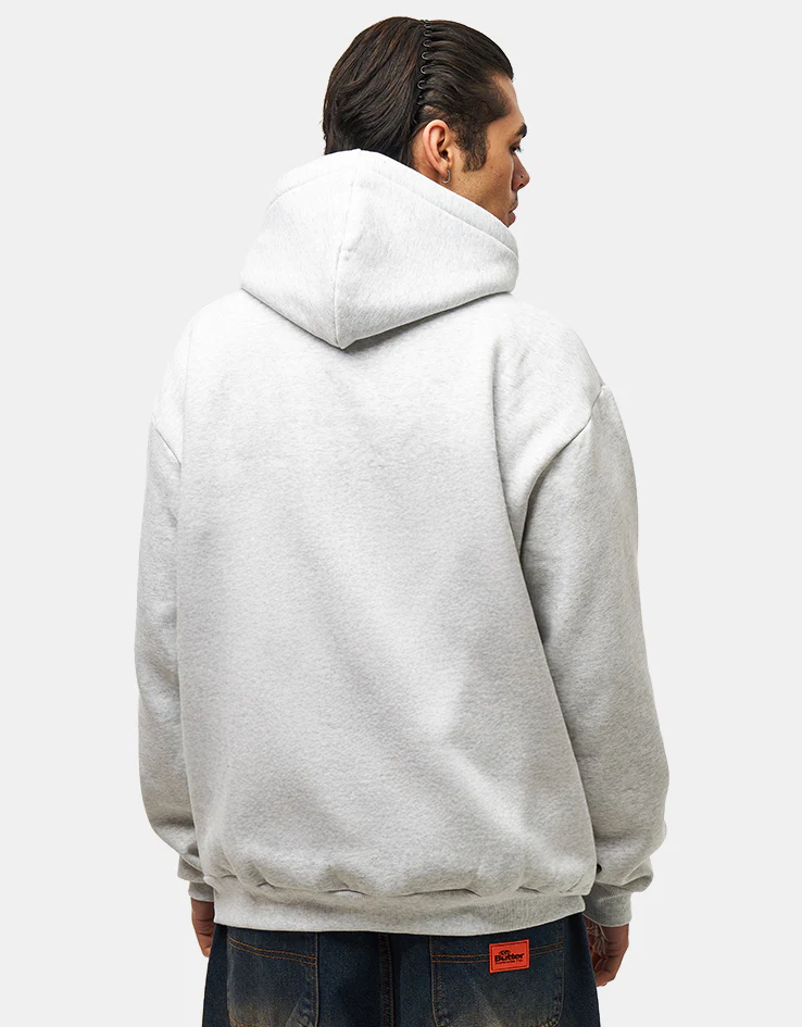 Butter Goods Textured Logo Pullover Hoodie - Ash - Image 2