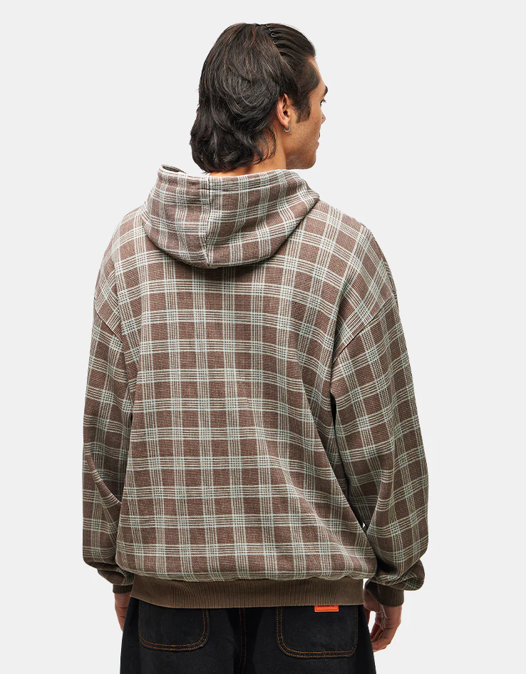 Butter Goods Waffle Zip-Thru Hoodie - Plaid - Image 2
