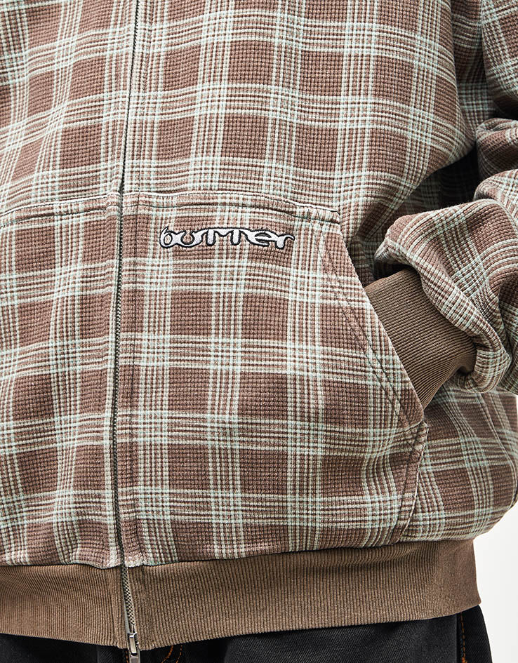 Butter Goods Waffle Zip-Thru Hoodie - Plaid - Image 5