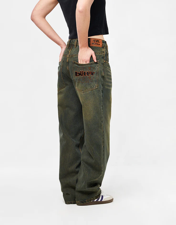 Butter Goods Warped Denim Jeans - Dirty Wash Indigo - Image 10