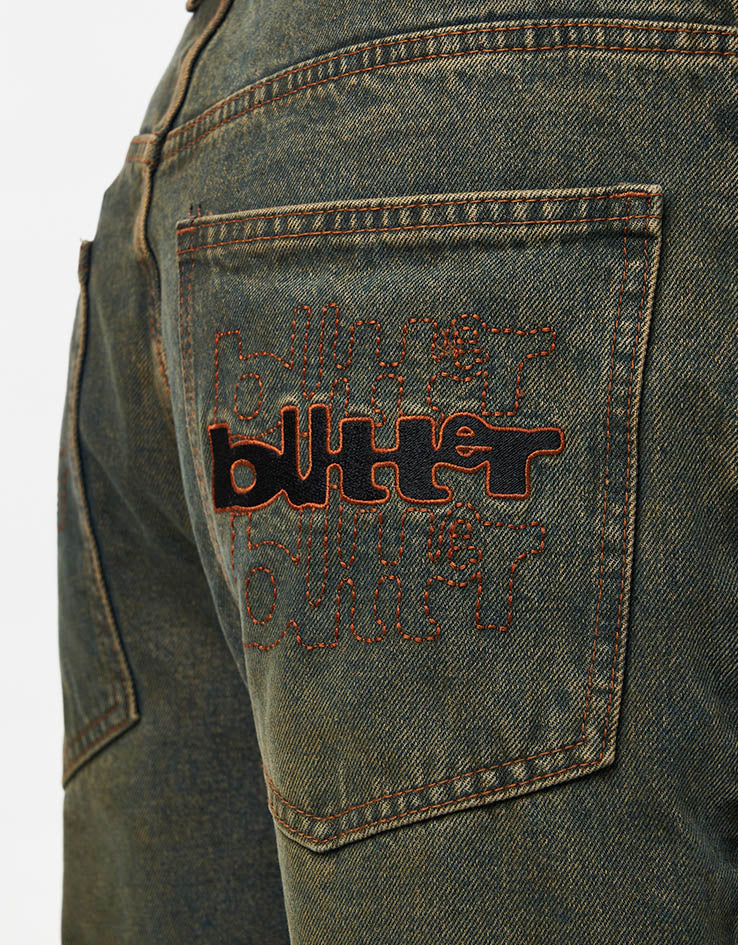 Butter Goods Warped Denim Jeans - Dirty Wash Indigo - Image 14