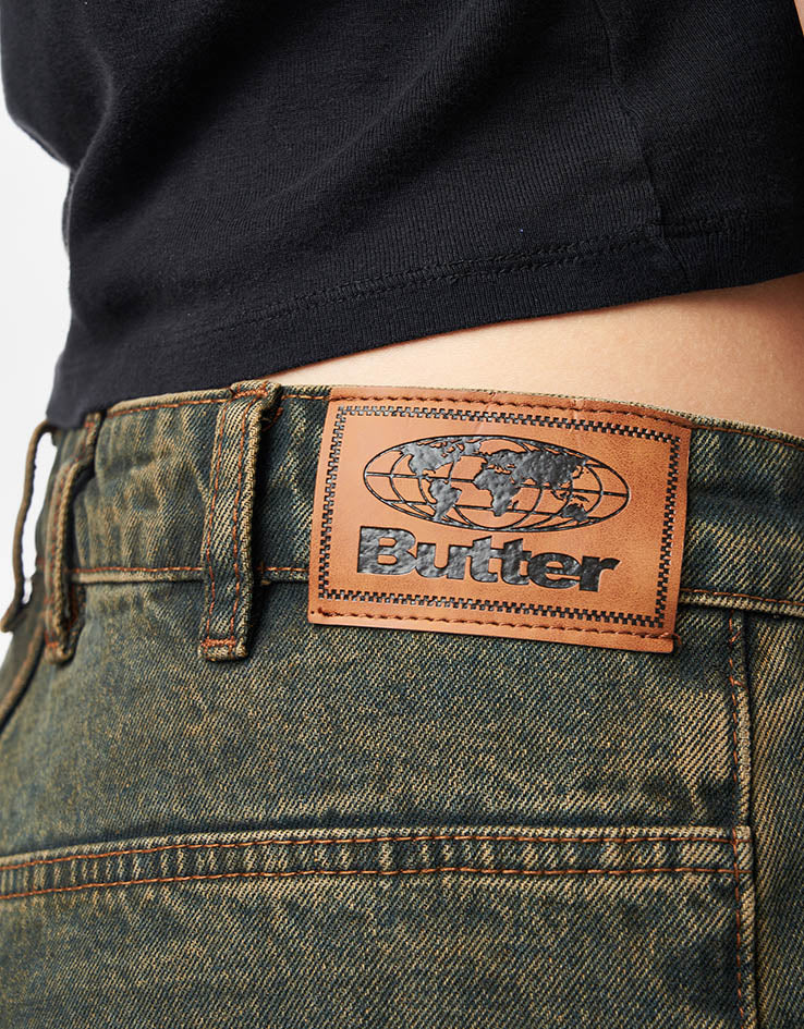 Butter Goods Warped Denim Jeans - Dirty Wash Indigo - Image 15