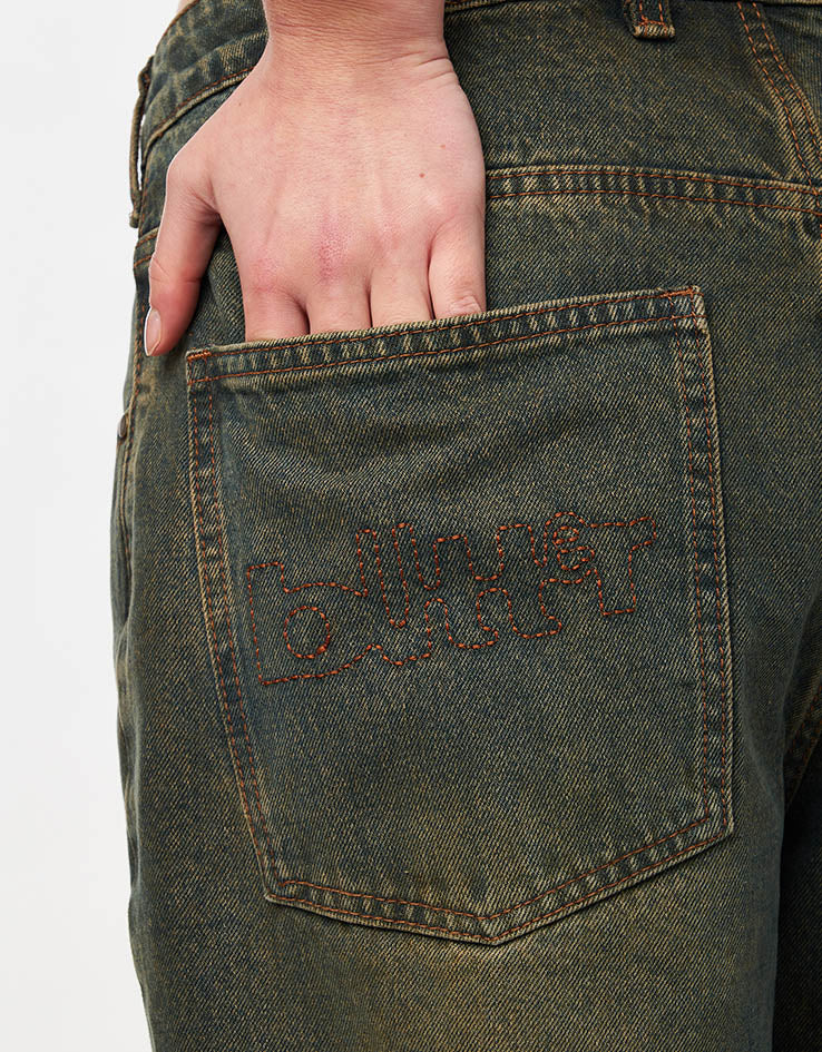 Butter Goods Warped Denim Jeans - Dirty Wash Indigo - Image 16