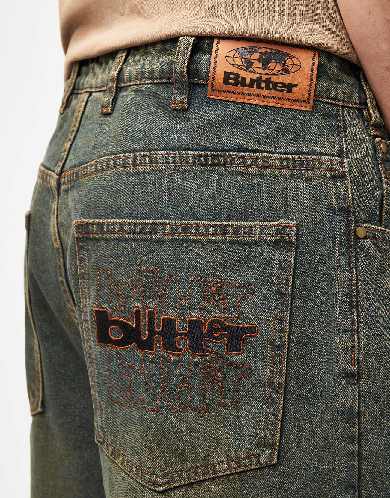 Butter Goods Warped Denim Jeans - Dirty Wash Indigo - Image 4