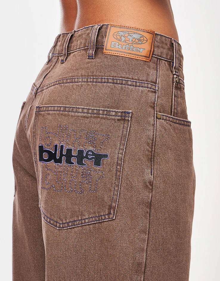 Butter Goods Warped Denim Jeans - Washed Brown - Image 12