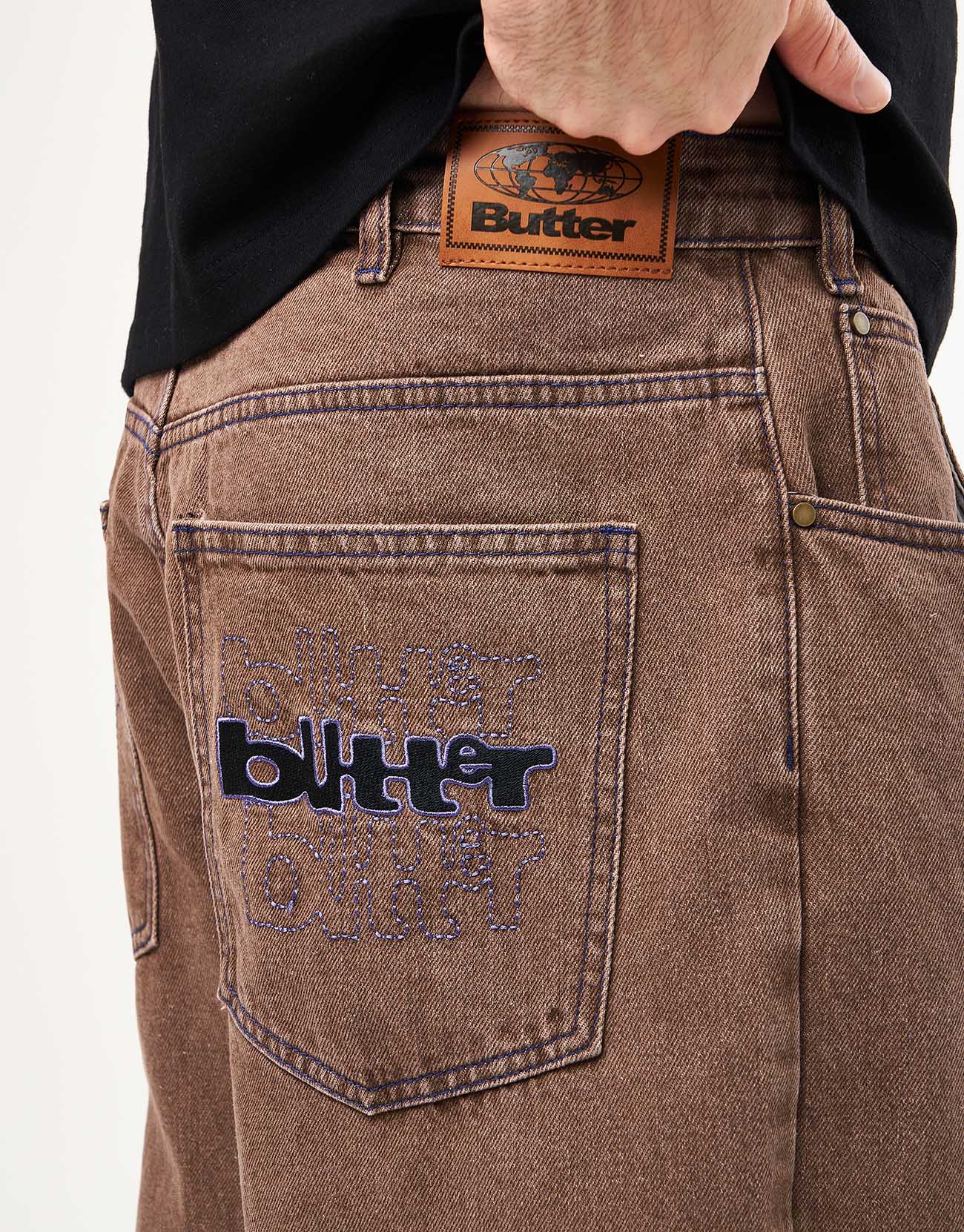 Butter Goods Warped Denim Jeans - Washed Brown - Image 5