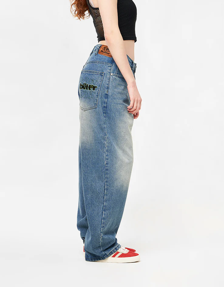 Butter Goods Warped Denim Jeans - Washed Mid Blue - Image 11
