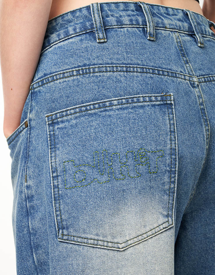 Butter Goods Warped Denim Jeans - Washed Mid Blue - Image 13