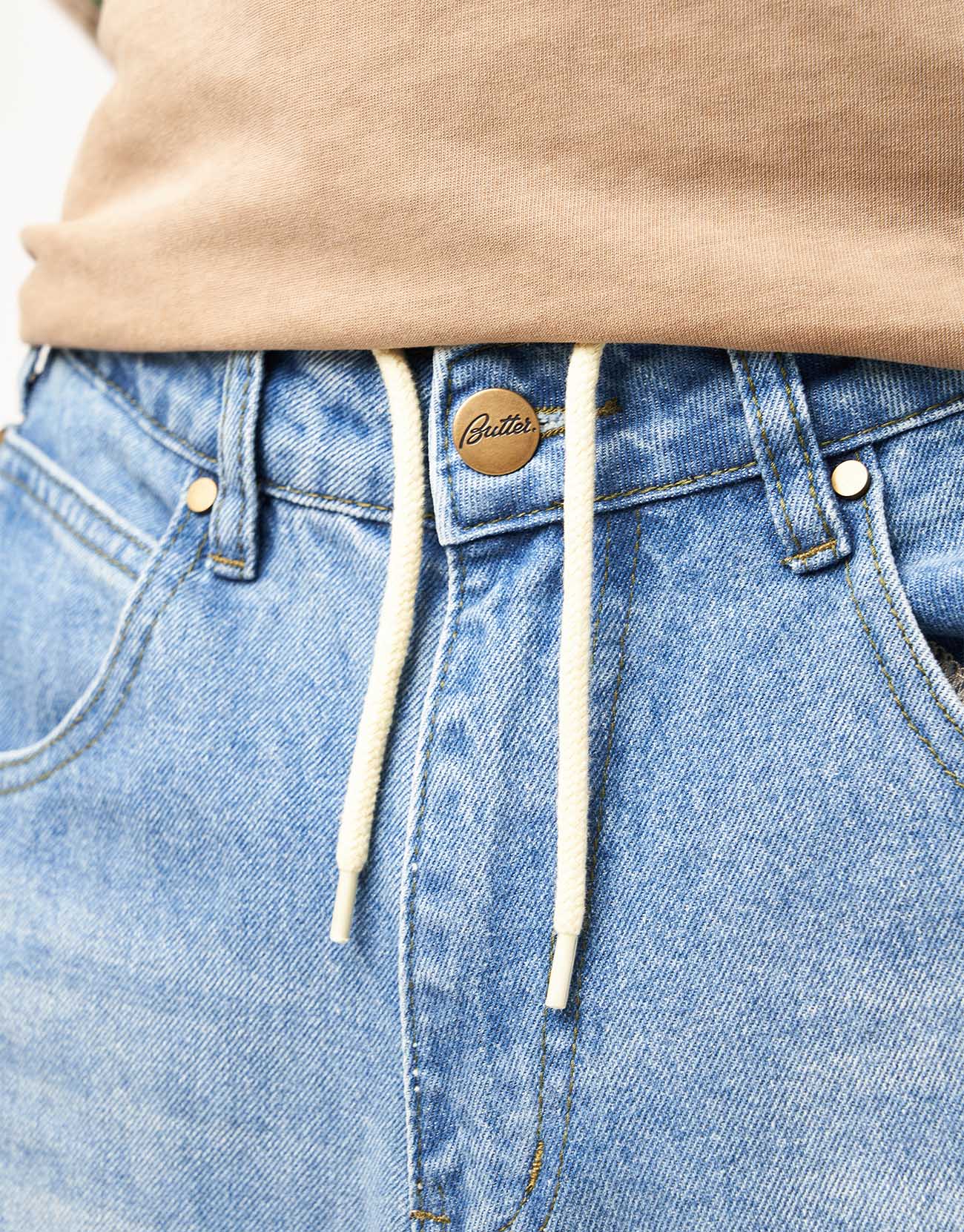 Butter Goods Warped Denim Jeans - Washed Mid Blue - Image 6