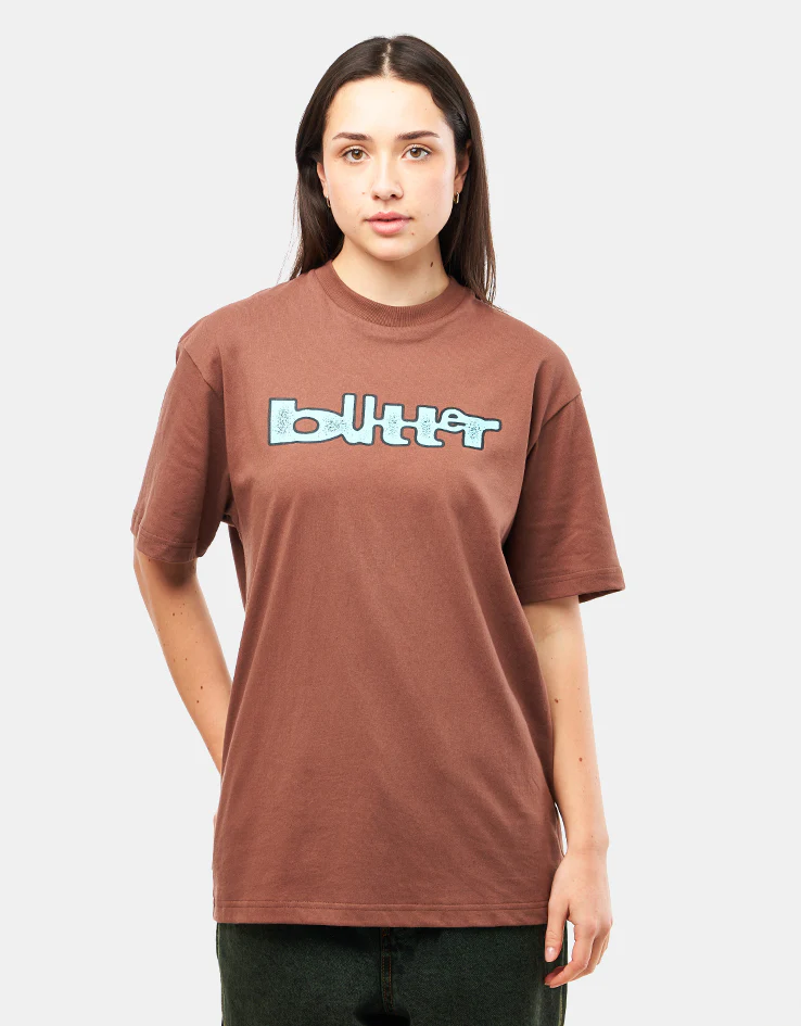 Butter Goods Warped T-Shirt - Brown - Image 4