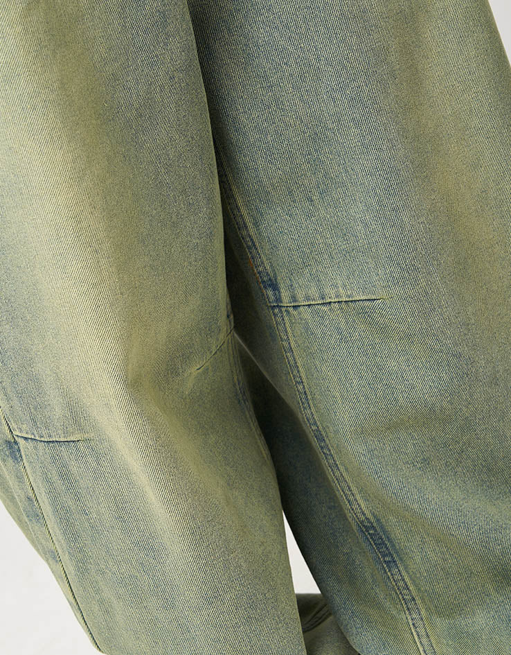 Butter Goods Wide Cut Denim Jeans - Tinted Blue Wash - Image 7