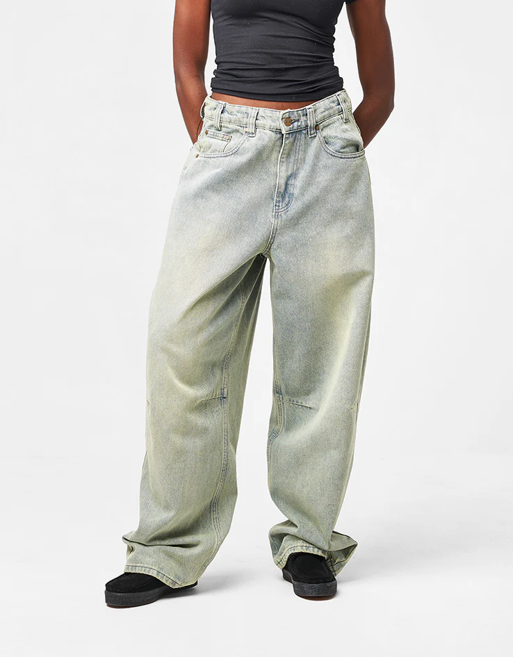Butter Goods Wide Cut Denim Jeans - Tinted Blue Wash - Image 8