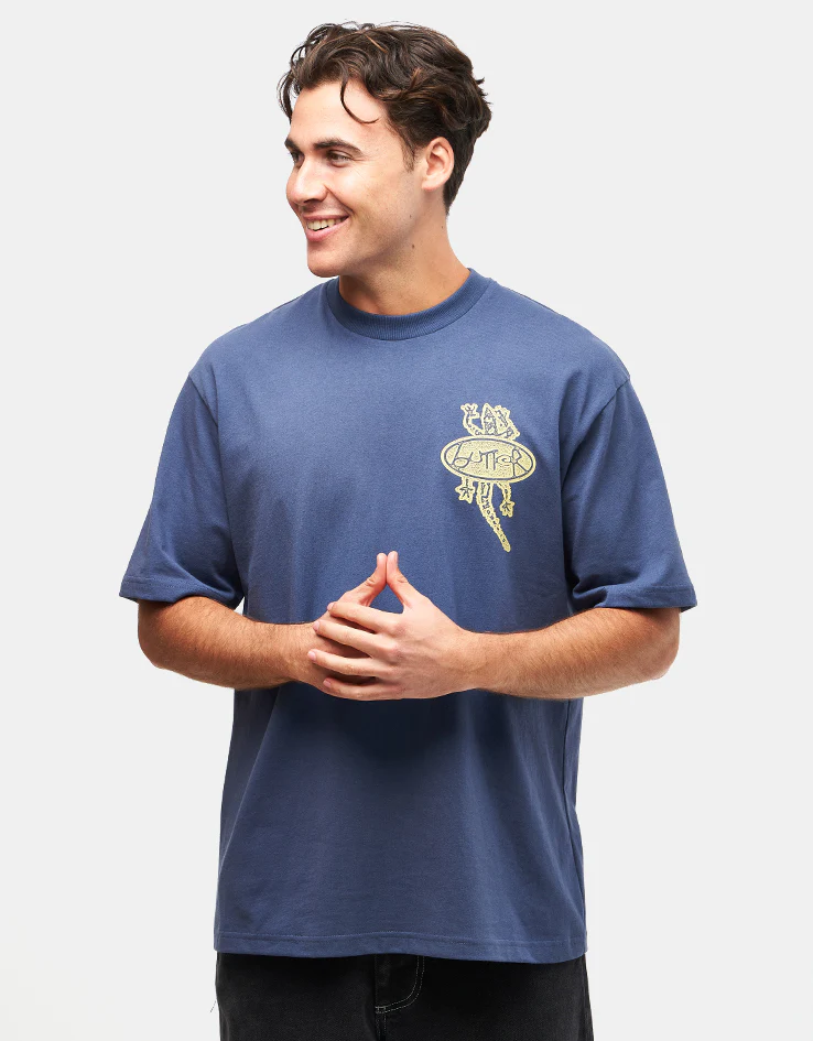 Butter Goods Wipeout T-Shirt - Denim - Image 2