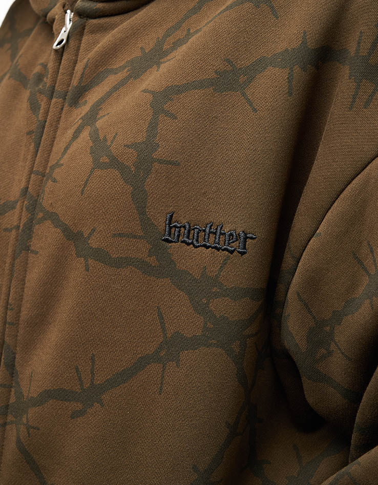 Butter Goods Wired Zip-Thru Hoodie - Fudge - Image 10
