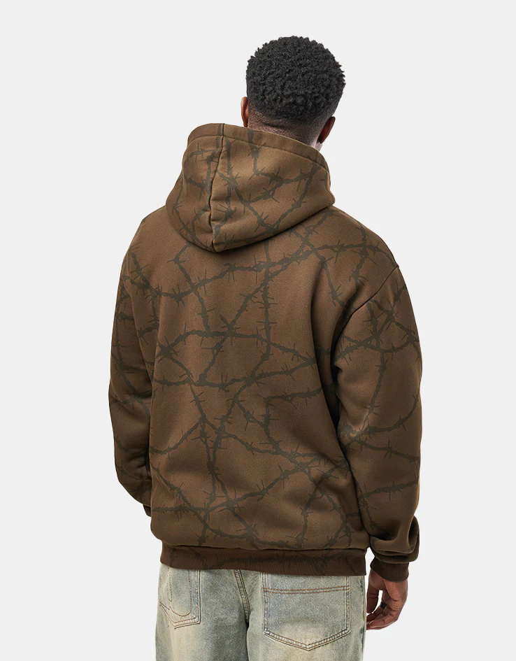 Butter Goods Wired Zip-Thru Hoodie - Fudge - Image 6