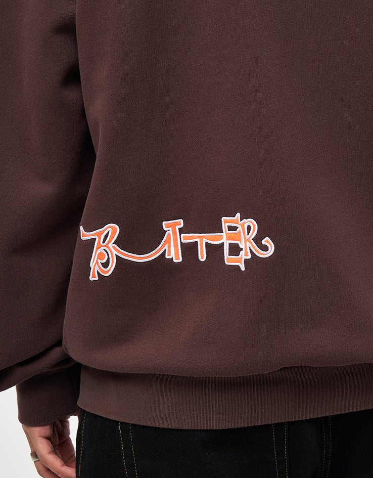 Butter Goods x Madlib Beat Konducta Zip-Thru Hoodie - Washed Chestnut - Image 4