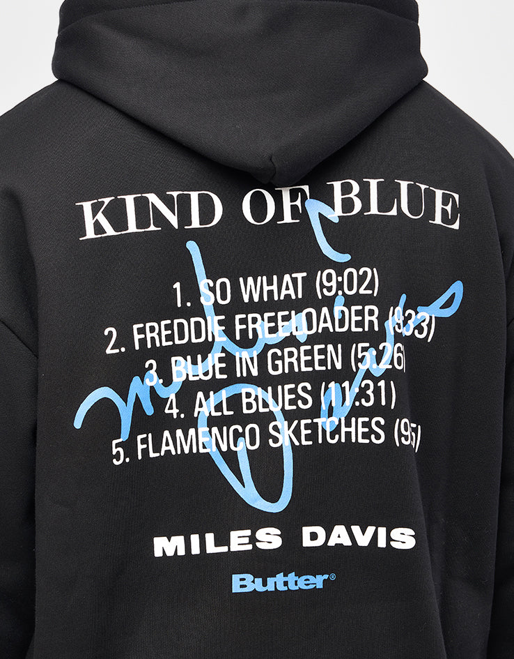 Butter Goods x Miles Davis Kind Of Blue Pullover Hoodie - Black - Image 5