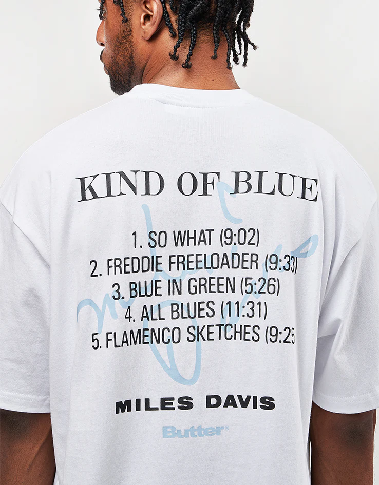 Butter Goods x Miles Davis Kind Of Blue T-Shirt - White - Image 3