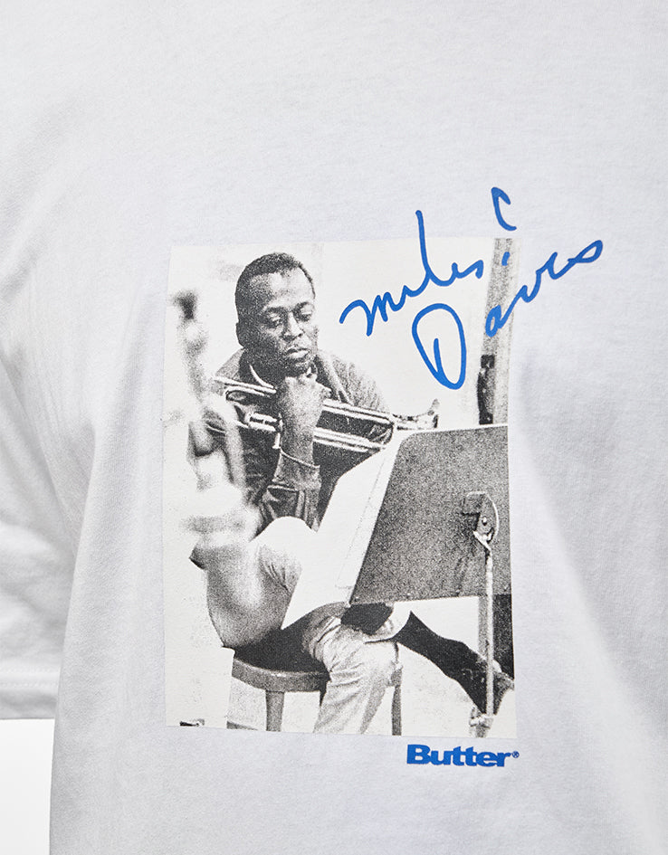 Butter Goods x Miles Davis Kind Of Blue T-Shirt - White - Image 4