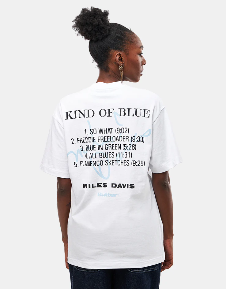 Butter Goods x Miles Davis Kind Of Blue T-Shirt - White - Image 5
