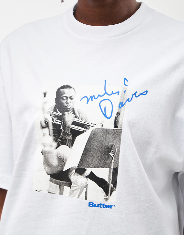 Butter Goods x Miles Davis Kind Of Blue T-Shirt - White - Image 7