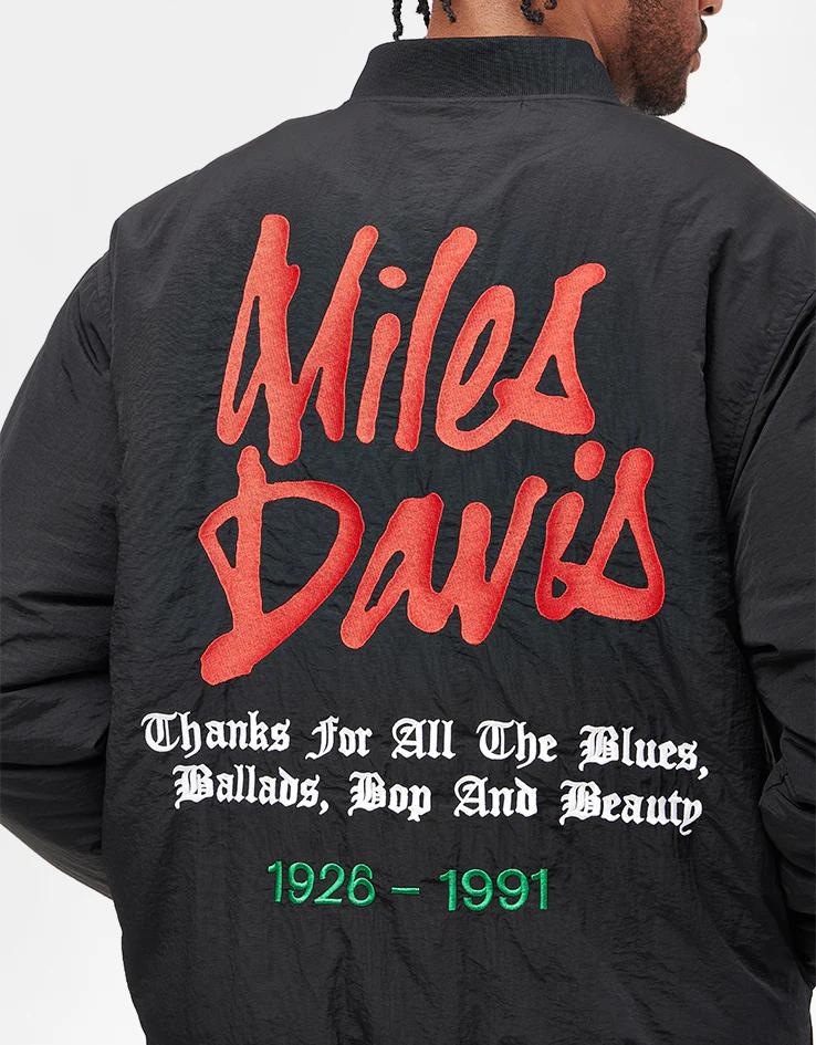 Butter Goods x Miles Davis Miles Bomber Jacket - Black - Image 4