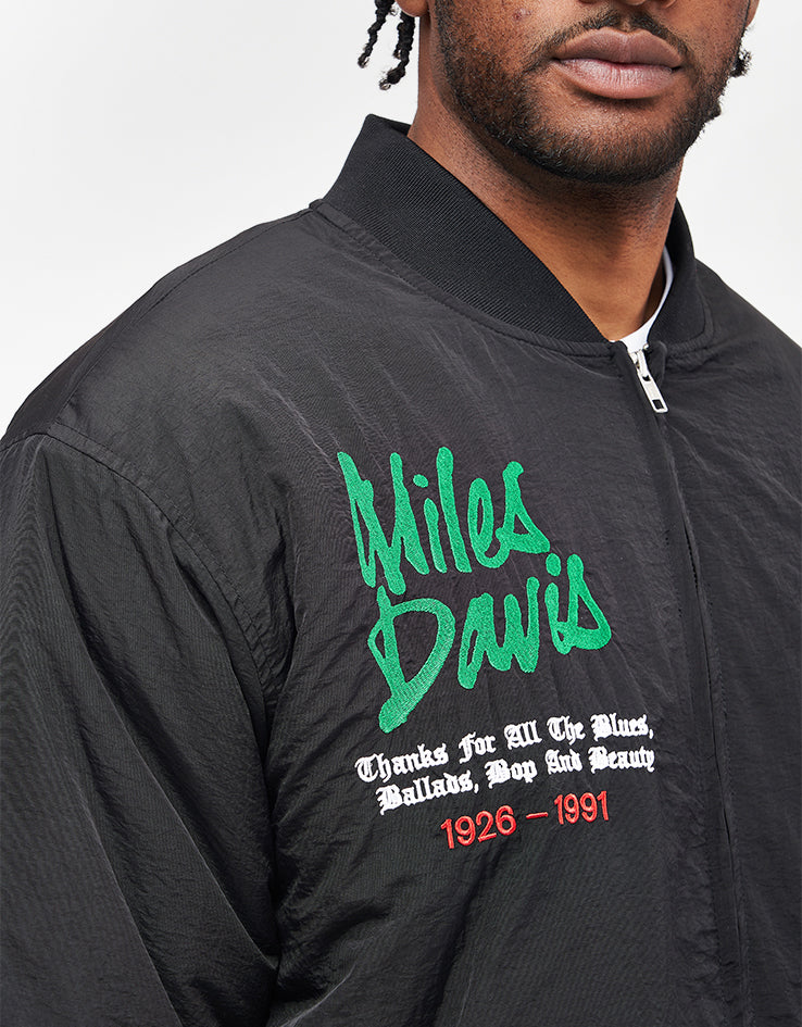 Butter Goods x Miles Davis Miles Bomber Jacket - Black - Image 5