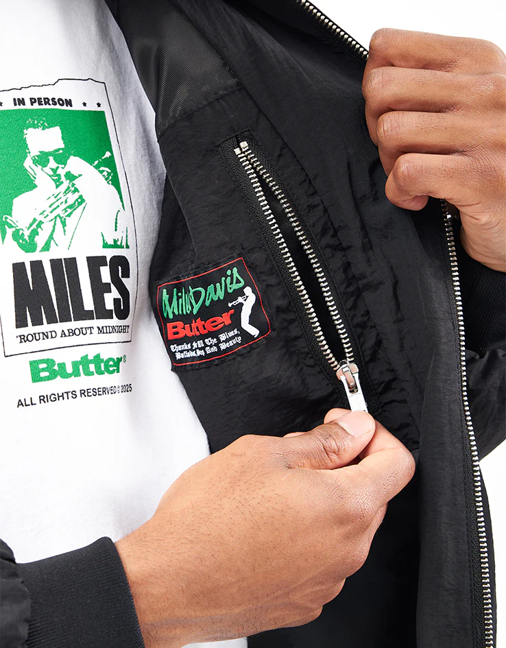 Butter Goods x Miles Davis Miles Bomber Jacket - Black - Image 8