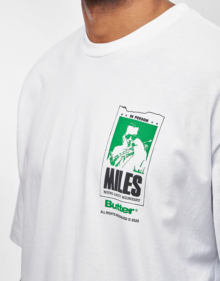 Butter Goods x Miles Davis Round About Midnight T-Shirt - White - Image 4