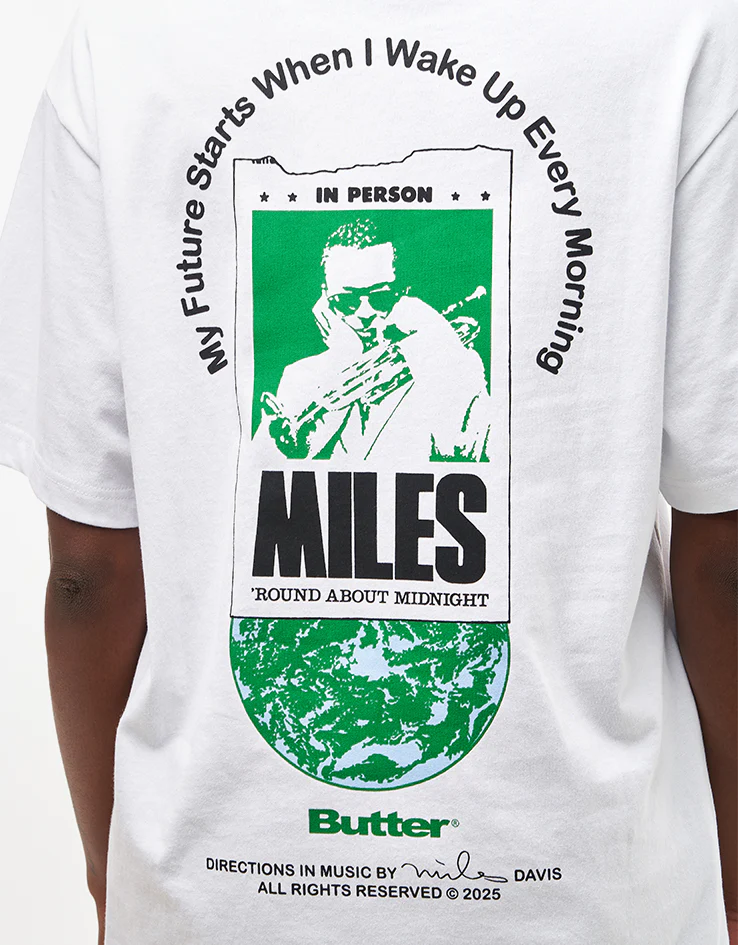 Butter Goods x Miles Davis Round About Midnight T-Shirt - White - Image 7