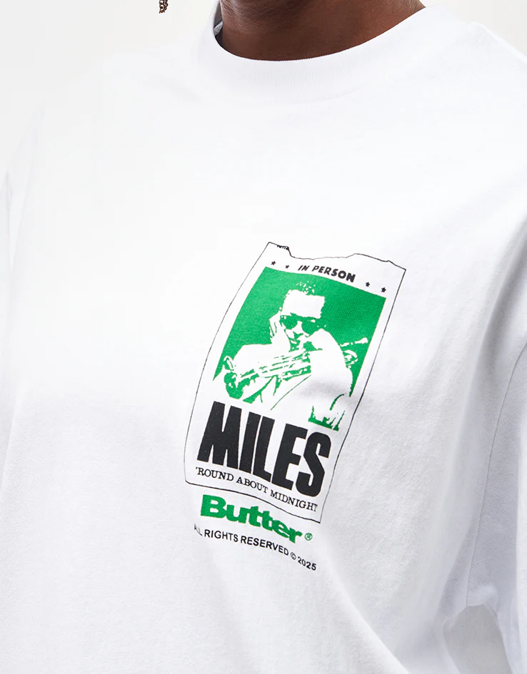 Butter Goods x Miles Davis Round About Midnight T-Shirt - White - Image 8