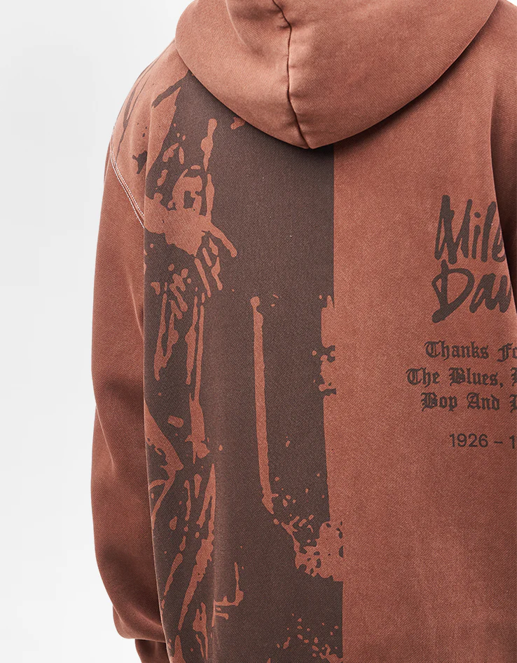 Butter Goods x Miles Davis Thanks Zip-Thru Hoodie - Brown - Image 8