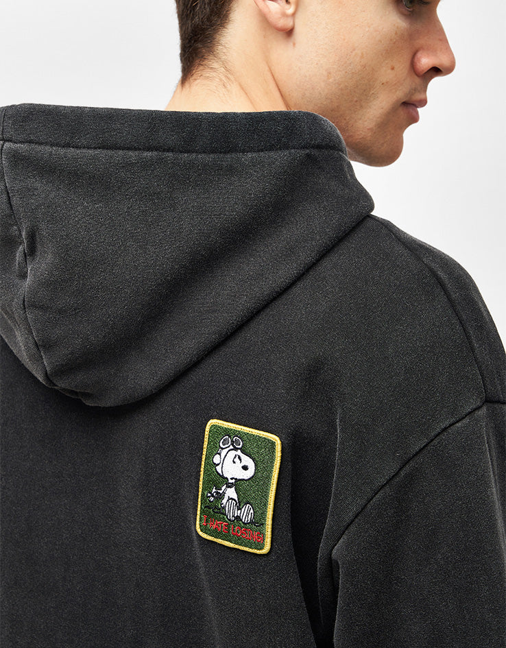 Butter Goods x Peanuts Patches Zip-Thru Hoodie - Washed Black - Image 7