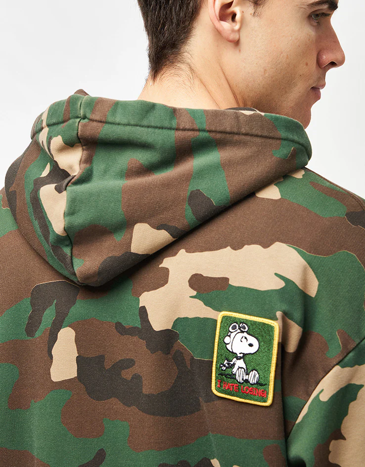 Butter Goods x Peanuts Patches Zip-Thru Hoodie - Washed Camo - Image 8