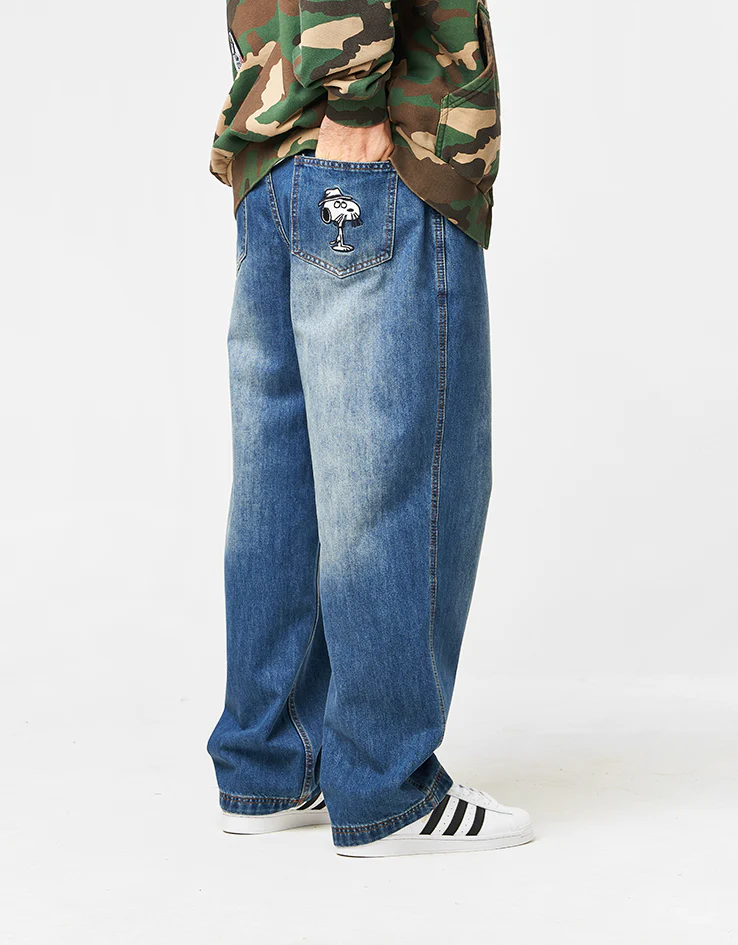 Butter Goods x Peanuts Spike Denim Jeans - Distressed Indigo - Image 3