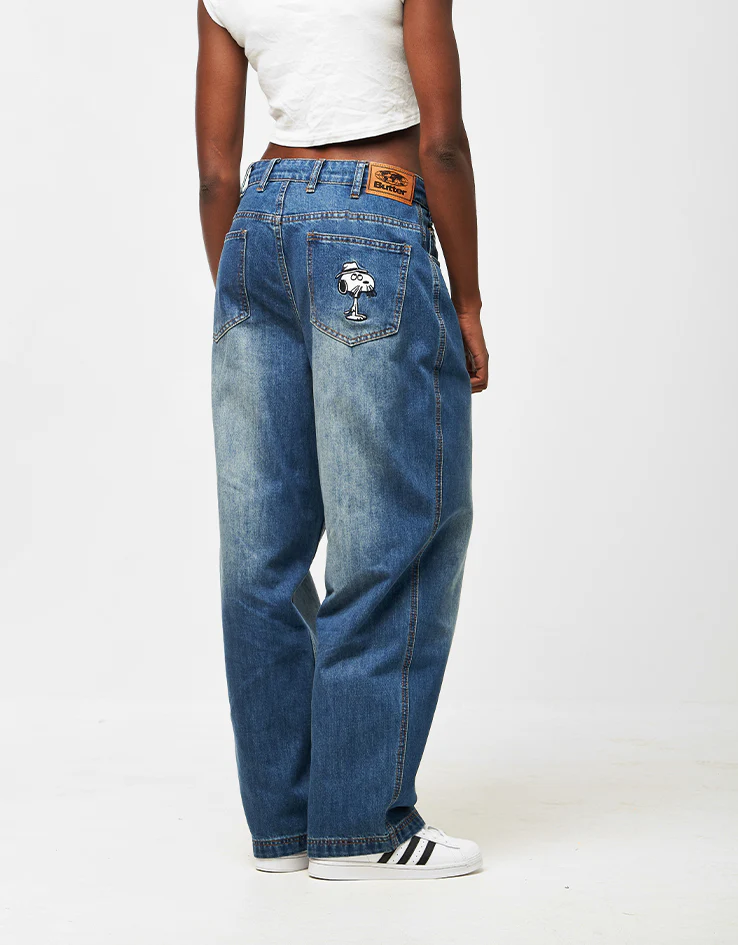 Butter Goods x Peanuts Spike Denim Jeans - Distressed Indigo - Image 9