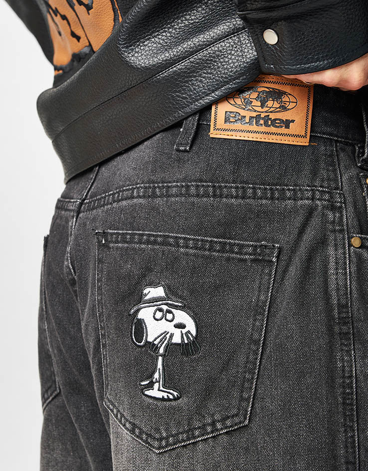 Butter Goods x Peanuts Spike Denim Jeans - Faded Black - Image 4