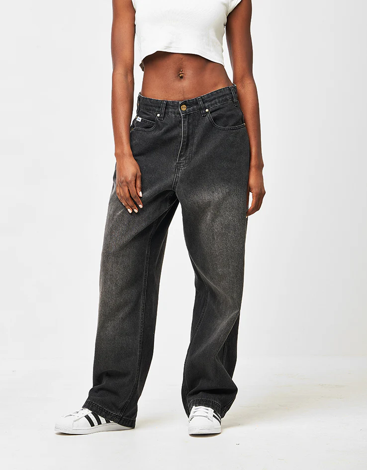 Butter Goods x Peanuts Spike Denim Jeans - Faded Black - Image 8