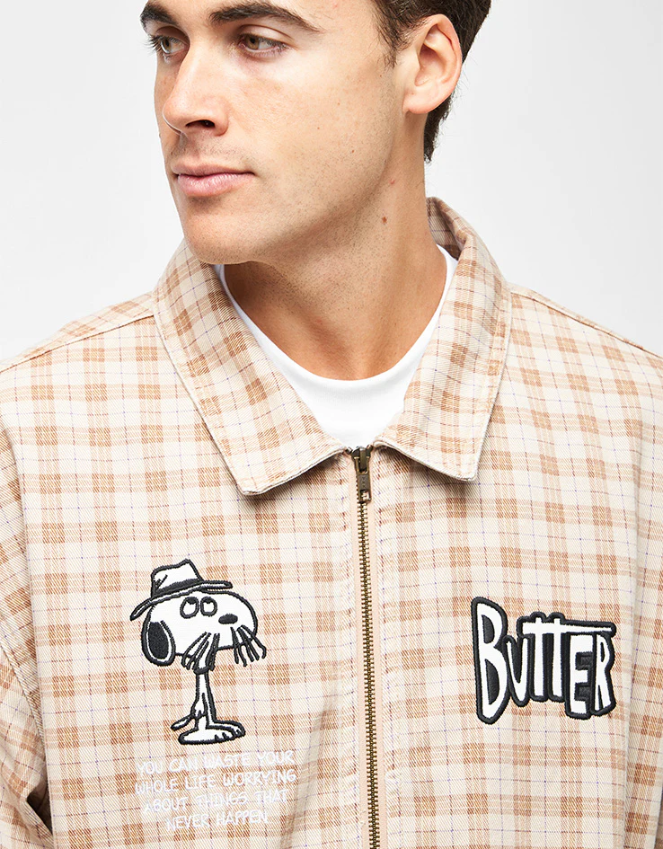 Butter Goods x Peanuts Spike Jacket - Sandstone Plaid - Image 6