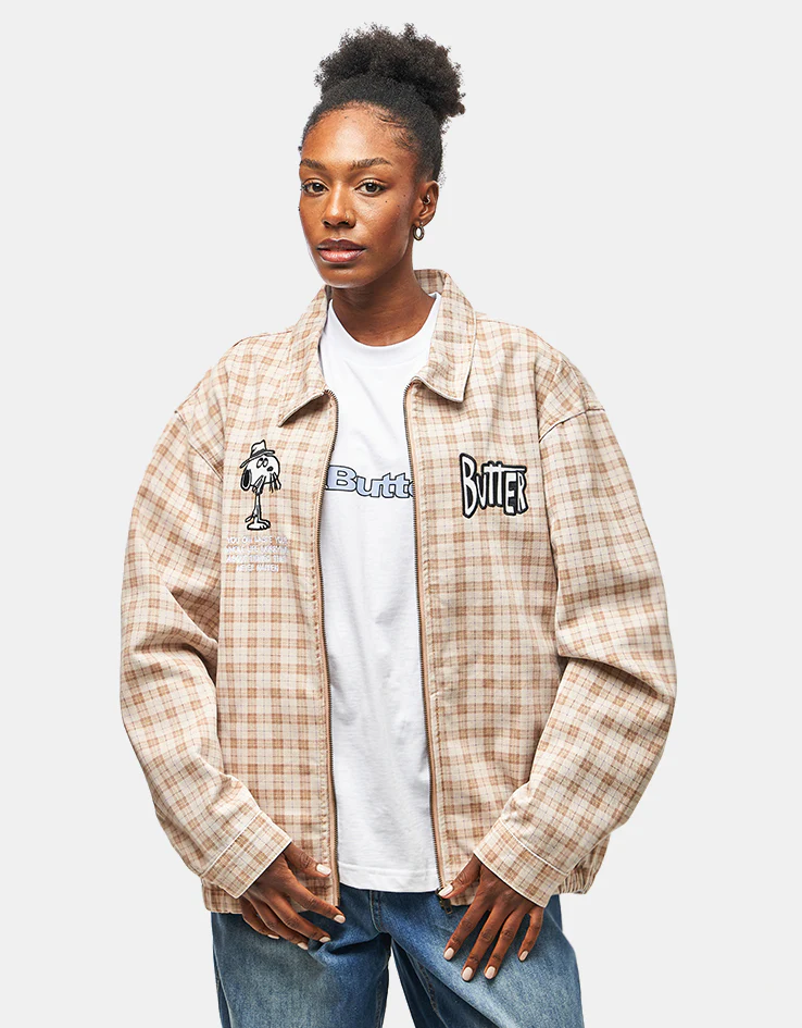 Butter Goods x Peanuts Spike Jacket - Sandstone Plaid - Image 8