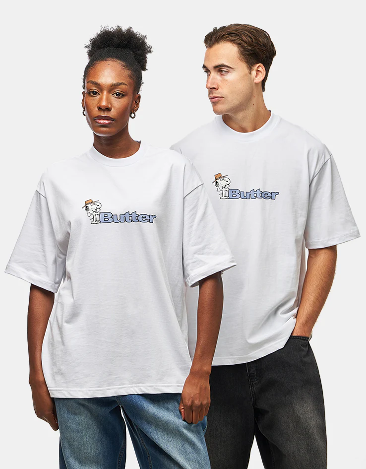 Butter Goods x Peanuts Spike Logo T-Shirt - White - Image 2