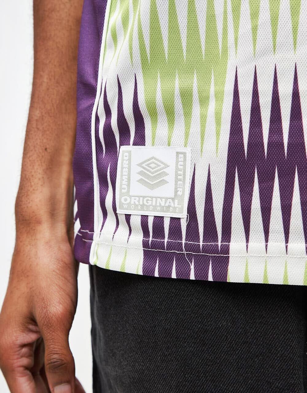 Butter Goods x Umbro Optical Jersey - Grape/Volt - Image 4